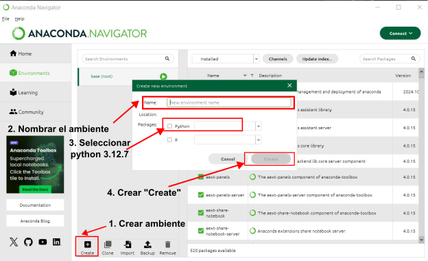 Crear ambiente